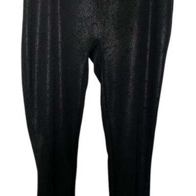 Spanx Black Wet Look Leggings Size 1/X Tall