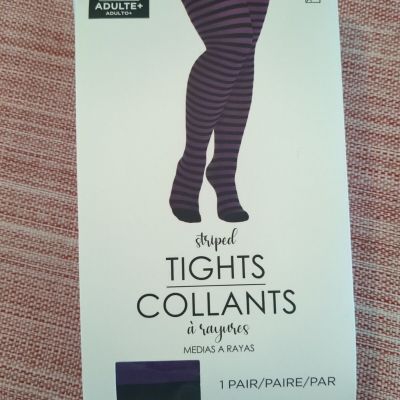 Purple And Black Woman's Tights Plus Size Up To 220 Pounds