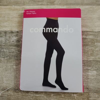 Commando Ultimate Opaque Control Top Tights Sz Medium Pantyhose Black