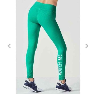 Fabletics Demi Lovato Salar Mid Rise Watch Me Green Leggings, Women's S EUC