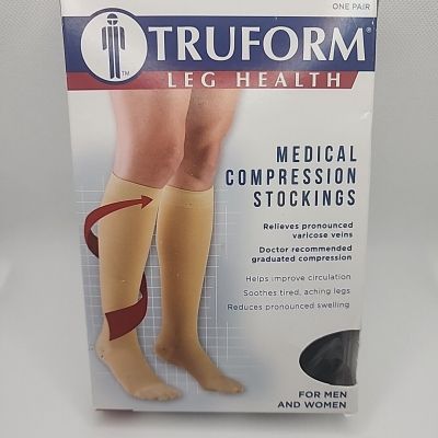 Truform Stockings Knee High Closed Toe: 30-40 mmHg M BLACK (8845BL-M)