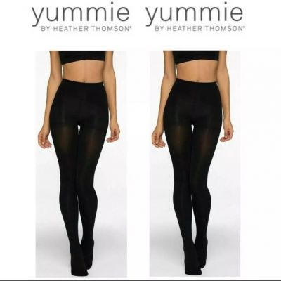 Yummie BY HEATHER THOMSON 2 PACK OPAQUE TIGHTS Size: L