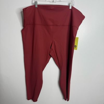 NWT All In Motion Athletic Leggings In Cranberry Zing Size 4X