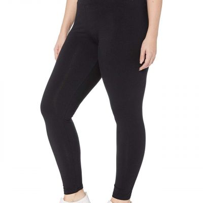 Jockey L143814 Womens Black Plus Size Ankle Wide Waistband Leggings Size 1X