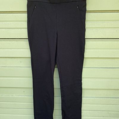 NEW Zara Black Power Stretch Leggings with Zips Leg Zippers Women Size S #5287A