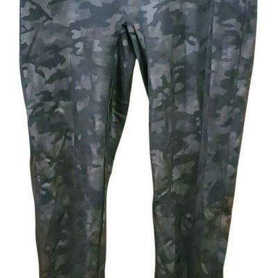 Spanx Women's Black Gray High Waisted Camo Leggings Size 1X Plus Size Athleisure