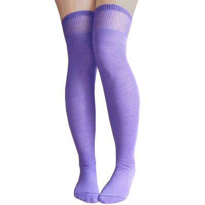 Solid Purple Thigh Highs