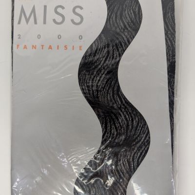 Vintage STRUMPFHOSE MISS 2000 Fantaisie Black Lace Panty Hose