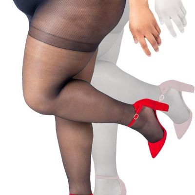 Plus Size Pantyhose for Women Soft Sheer Queen Tights