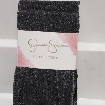 Jessica Simpson Womens Glitter Shimmer Tights Black S/M ~~2 PAIRS~~