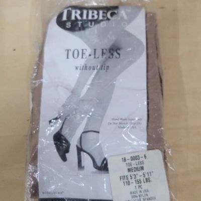 Vintage 2000's Tribeca Studios Toeless Pantyhose Size Medium