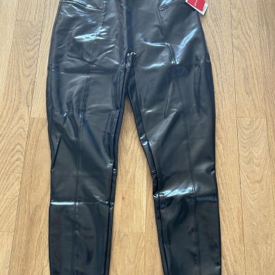 Spanx Faux Patent Leather Legging: Size 1X: Black #20301Q (44)