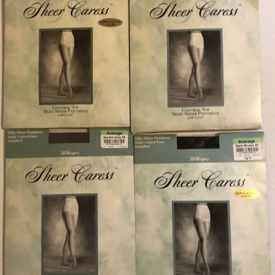 Worthington Sheer Caress Pantyhose Average MIXED COLOR LOT OF 4 VINTAGE