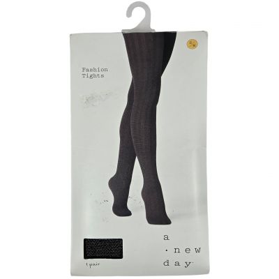 a new day Fashion Tights 1 Pair Ebony S/M NIB