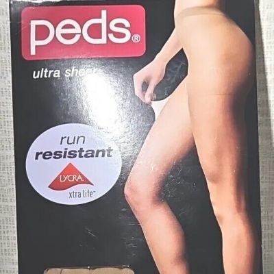 1 Pair Peds Regular Control Top Pantyhose Silky Soft Ultra Sheer Leg Queen Nude