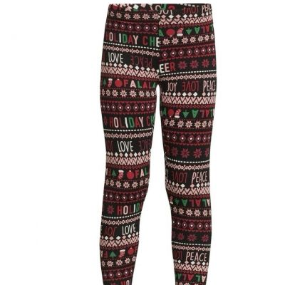 Holiday Time Fairisle Print Leggings, Sizes 2XL (18)