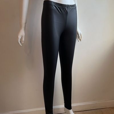 Dorothy Perkins Shiny Wet Look Black Leggings Faux Leather  Stretch Sz US 6 NWT