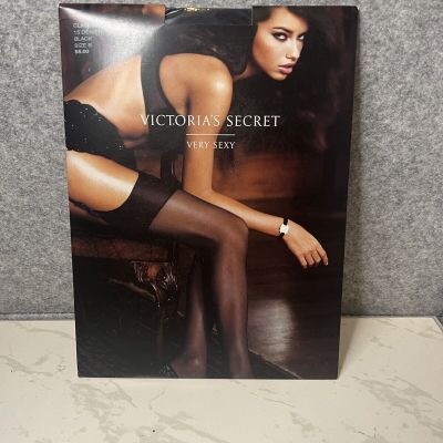 Victorias Secret VERY SEXY CLASSIC STOCKINGS BLACK Size B  15 Denier Vintage