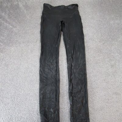 Spanx Leggings Womens Small Black Faux Leather