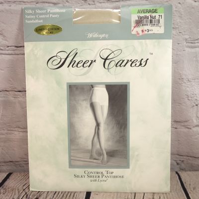 Worthington Sheer Caress Vanilla Nut Size Average Control Top Pantyhose