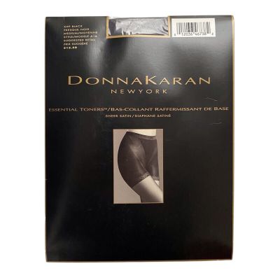 Donna Karan DKNY Essential Toners A16 Sheer Satin Pantyhose Size M Off Black