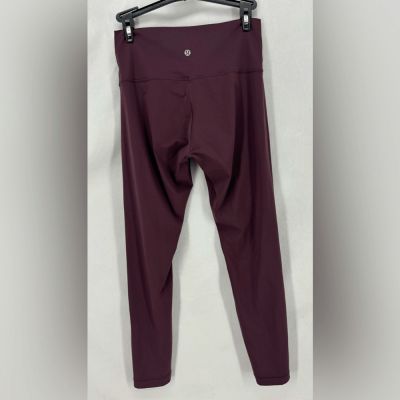 Lululemon women’s 8 high rise waisted  full length leggings mauve purple workout