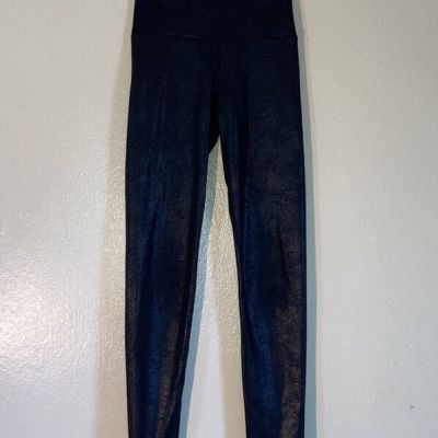 Aerie Leather Suede Full Length Sheer Leggings Black XS