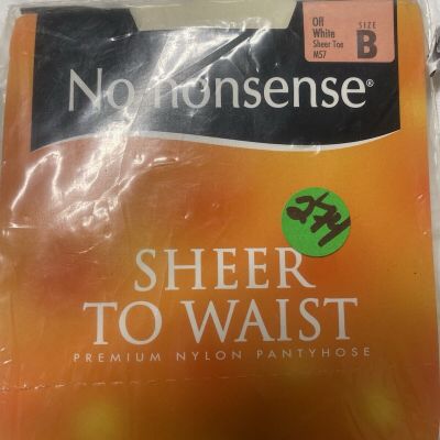 (274) No Nonsense sheer to waist  off White size B