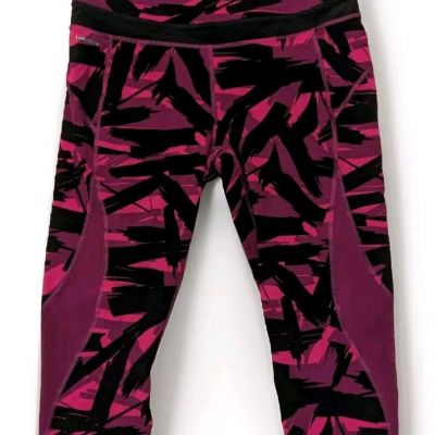 LOLE Womens Workout Capri Leggings Sz Med Large Pink Black Athletic