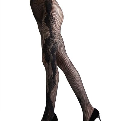 Natori Floral Scroll Fashion Net Tights