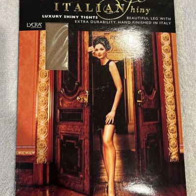 St Michael Italian Luxury Shiny Tights Sz Medium Natural Tan Lycra 20 Denier New