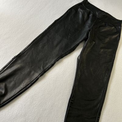 Commando Womens Size XS Faux Leather Legging Jogger Style Black