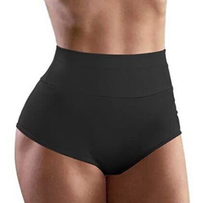 Women's High Waist Yoga Booty Shorts Workout Spandex Dance Hot Medium Black