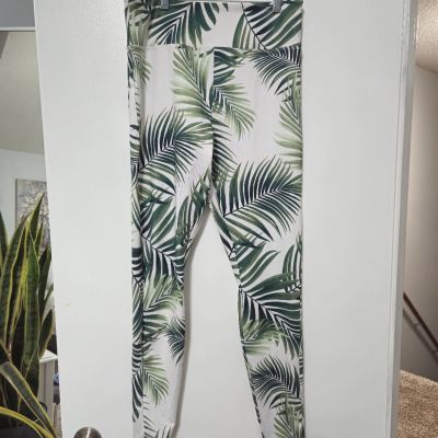 Excellent Womens Forever 21 Palm Leaves Leggings Size L