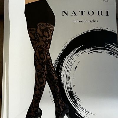 Notorious Baroque Sheer Tights M Black New