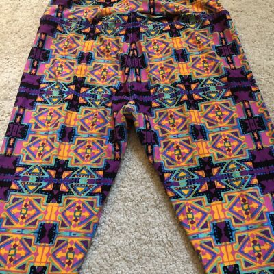 Lularoe OS Bright Geometric Print Leggings