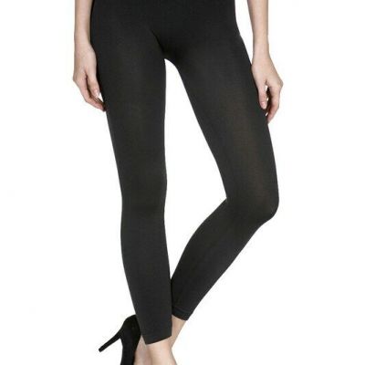 Women's Footless Tights Black S Capri Length Seamless 21