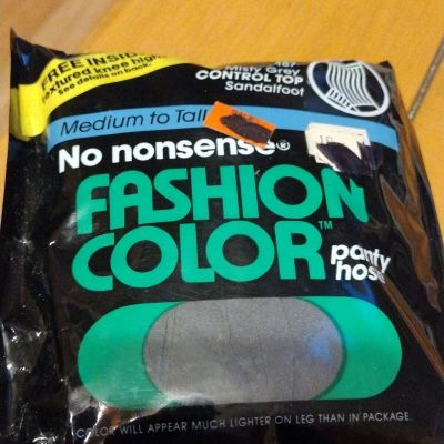 New Vintage No Nonsense Fashion Color Control Top Pantyhose 187 Misty Grey