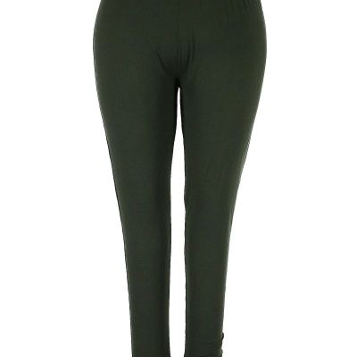 Fashion Nova Women Green Leggings 3X Plus