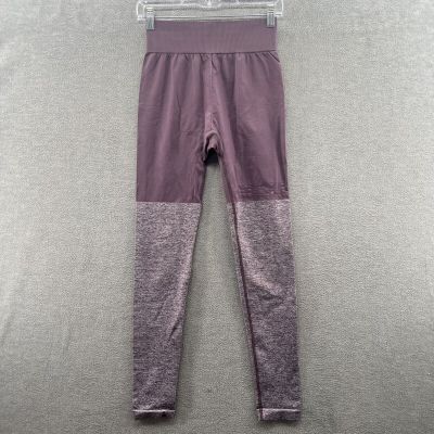 gymshark Womens Purple Seamless Compression 2 Shade Leggings Size S