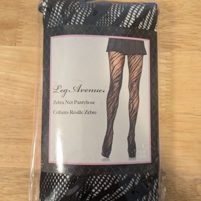 Leg Avenue.Zebra Net PantyhoseCollants Résille Zèbre