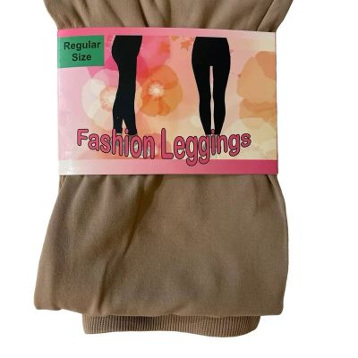 Tan High Waisted Fashion Leggings regular Size - NWT