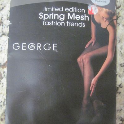 NEW GEORGE Limited Edition Fashion Pattern Control Top Legwear Hose Nude M/T