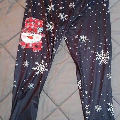 Temu Frosty the Snowman Leggings Size 4 XL