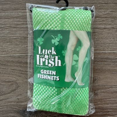 NWT Green Fishnet Stockings costume holiday Christmas st patty’s shamrock