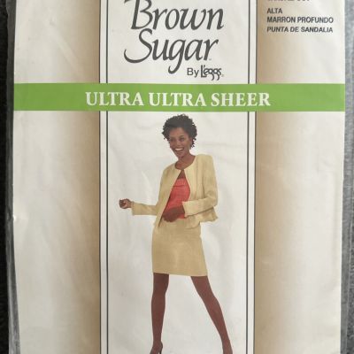 Brown Sugar Leggs Tall Ultra Ultra Sheer Regular Panty Jet Brown NEW NIP