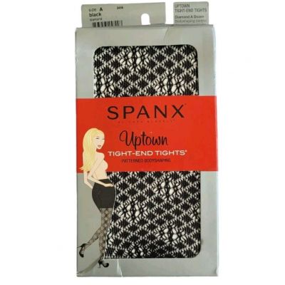 New SPANX A Black Uptown Diamond A Dozen Tight End Tights Women