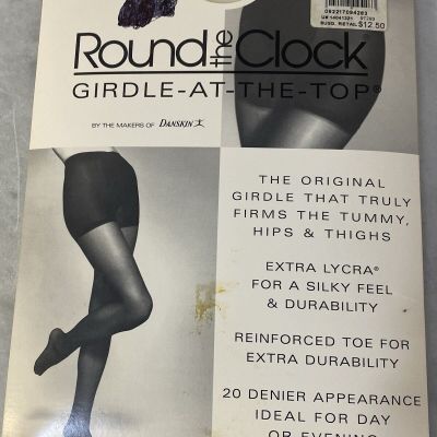 Vintage 1996 Round the Clock Girdle at the Top Pantyhose Size A Ivory Style 137