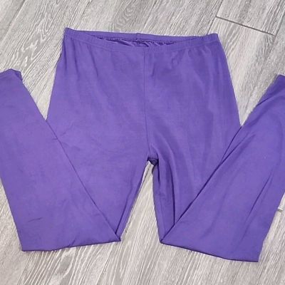 Womans Solid Royal Purple Leggings One Size Worn Once