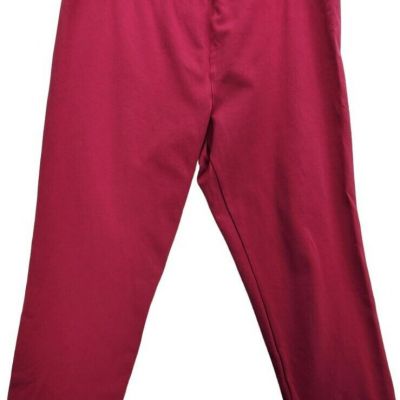 Style & Co. Woman's Capri Leggings Size XXL Mid Rise Sangria Wine P042